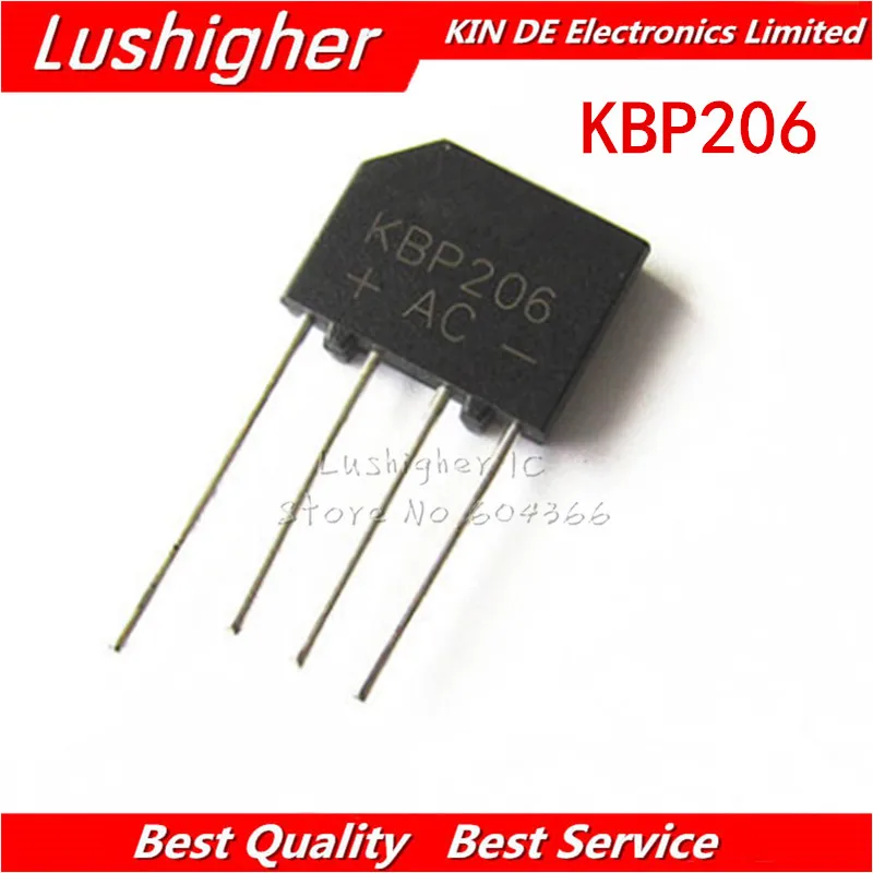 

100 шт. KBP206 KBP206G DIP Bridge выпрямитель 2 а 600 в