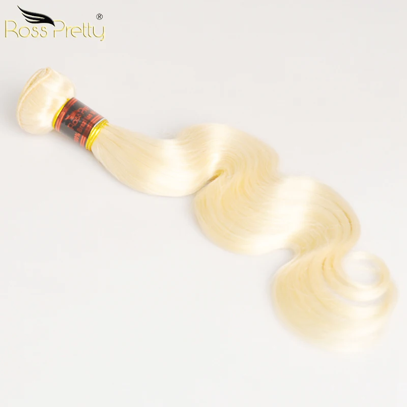 

Ross Pretty blonde HD lace front with hair weave brazilian body wave 613 hair bundles with frontal remy human hair product
