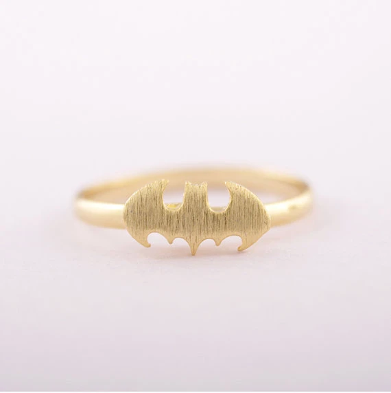 Распродажа позолоченное кольцо в стиле Kpop летучая мышь из нержавеющей стали |