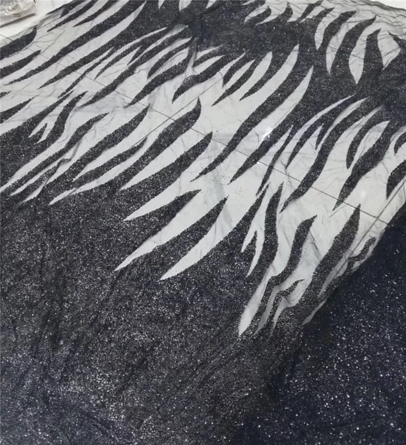 Привлекательная сетчатая Тюлевая Ткань 5 ярдов с ручным принтом блестящая