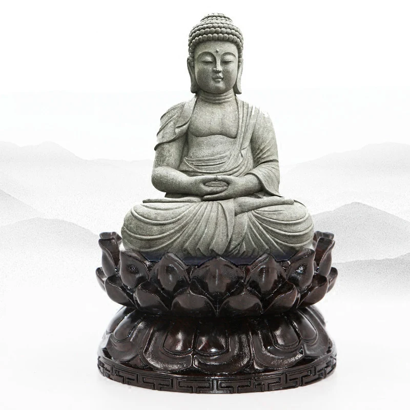 Круглая деревянная основа из красного дерева Будда авалокитвара для поклонения