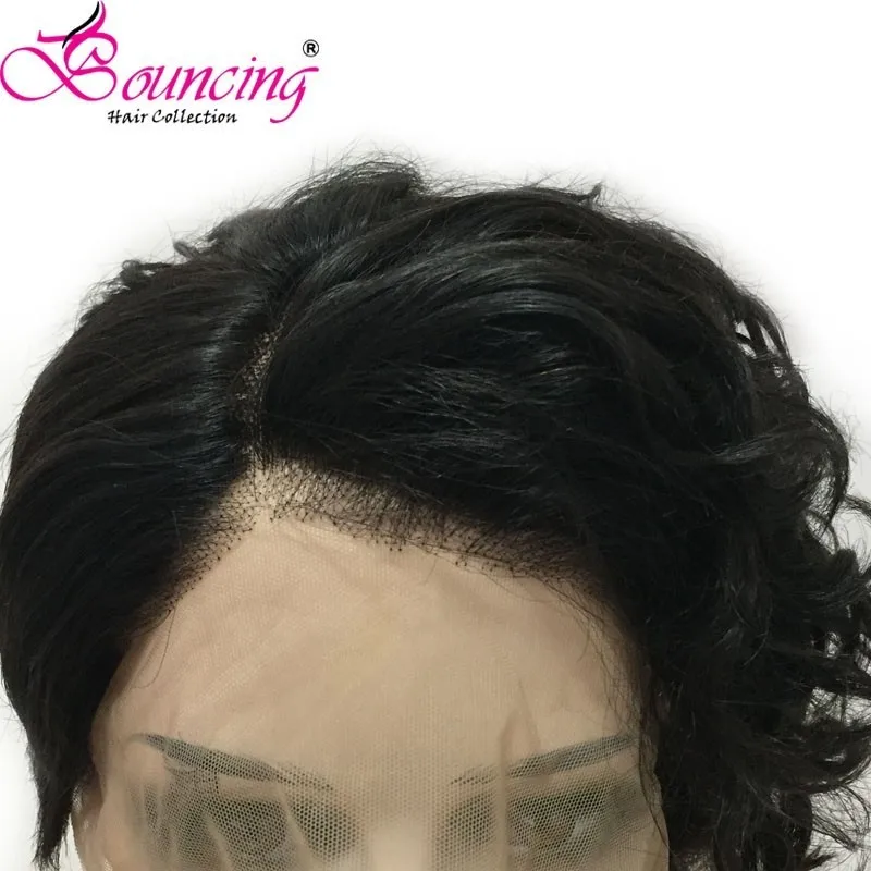 Подпрыгивающие волосы бразильские Реми Индивидуальные Короткие Pixie Cut парик натуральный цвет#27#613 предварительно сорванные короткие парики из человеческих волос для женщин
