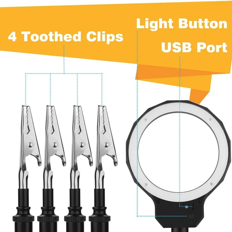 Сварочная пластина Multi-function зарядка 3X лупа алюминиевый сплав паяльная станция PCB