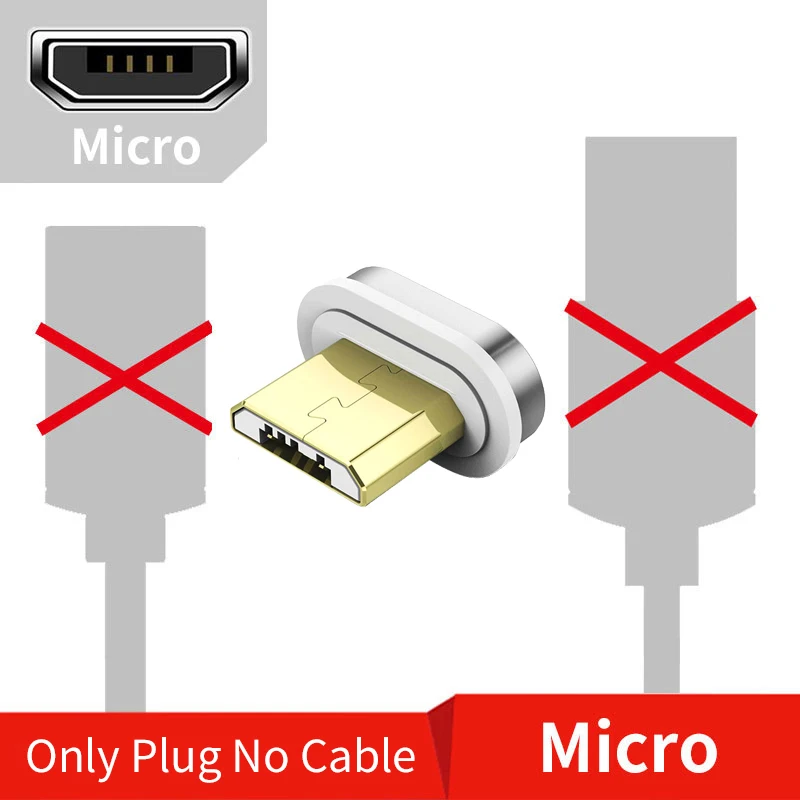 only Micro plug MOSIRUI для Xiaomi Redmi 4 4A 4X pro 5 5A сильный магнит всасывания кабель для передачи данных для мобильного телефона 3A Быстрая зарядка 1 м 2 м chargin Micro USB - Цвет: only Micro plug