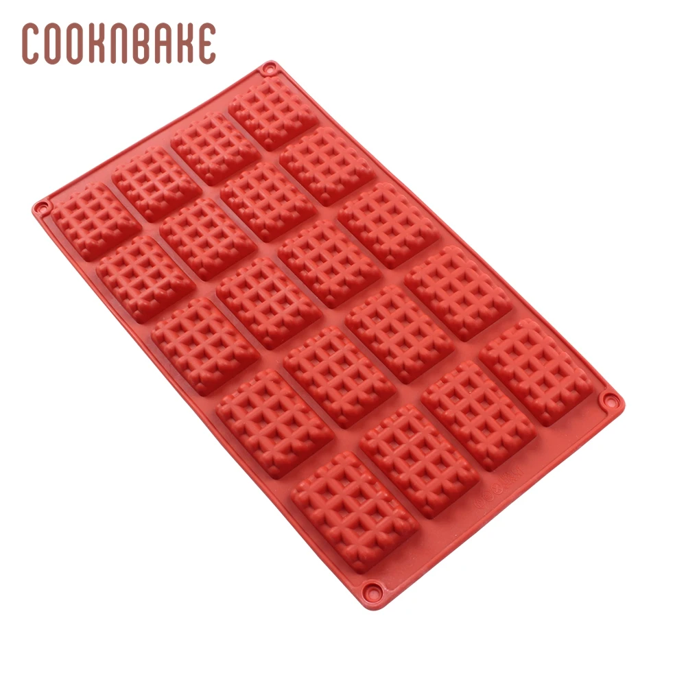 COOKNBAKE waffle biscuit mold silicone cake bakeware mould square cookies candy chocolate jello ice molds baking pastry model | Дом и сад