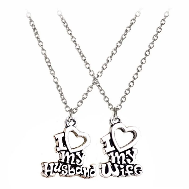 2 шт./компл. я люблю своего мужа жены подвеска в форме сердца для ожерелья пары