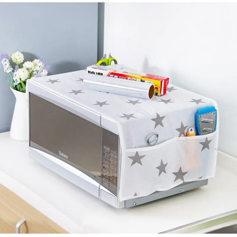 Scandinavian Minimalist Fabric Microwave Oven Dust Cover Kitchen Oil-resistant Towel Hood | Дом и сад