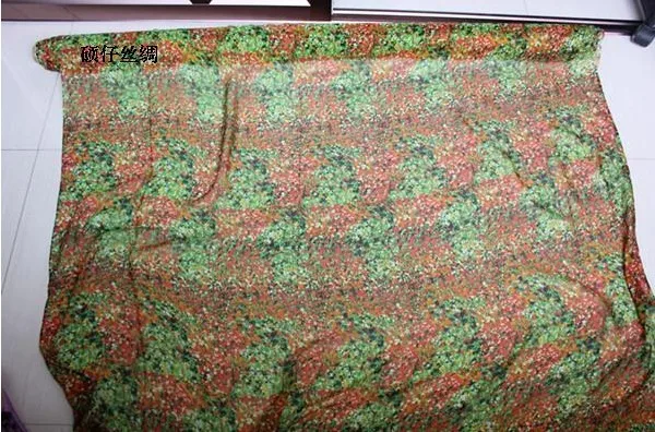 100% chiffon fabric Real silk fabrics of Rural flower color | Дом и сад