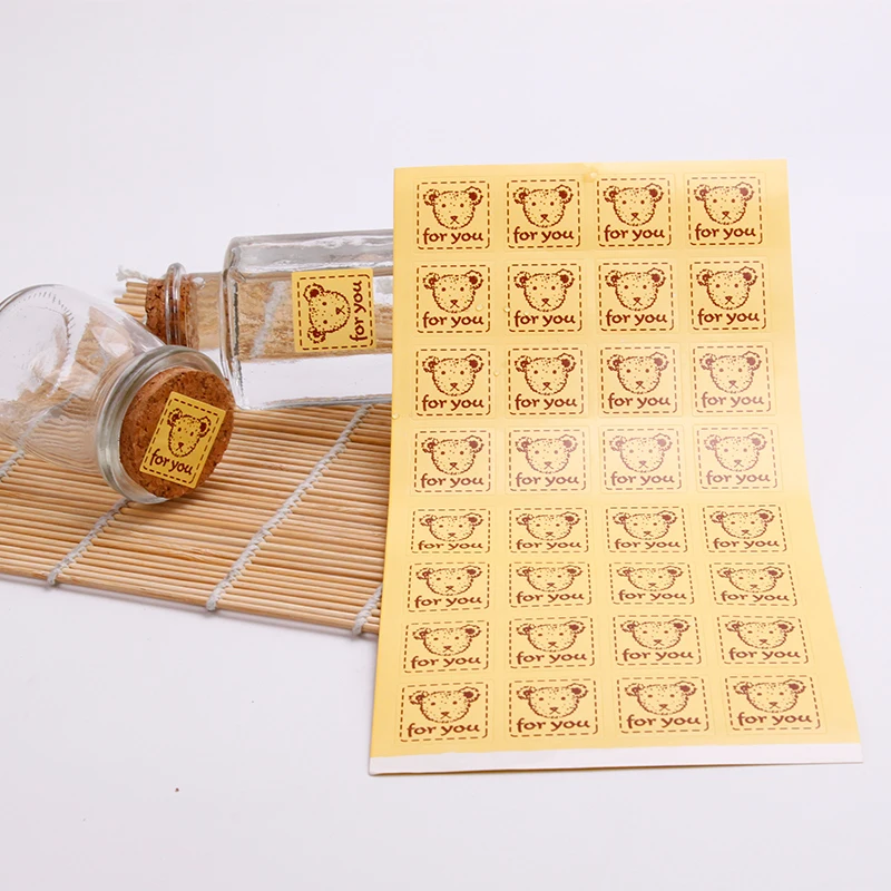 320 шт. самоклеящиеся наклейки для выпечки 2 4x2 4 см|bear love|bear stickerbear package |
