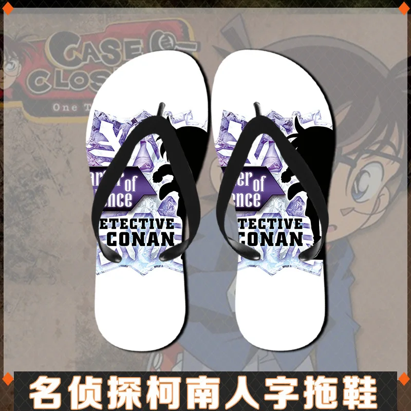 Детектив Conan edogawa Kona флип-флоп обувь Косплэй Mouri Ran тапочки на нескользящей подошве