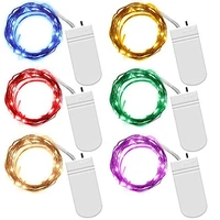6pcs cr2032 string light with battery led moon lights 20 led micro light on silver copper wire for diy wedding centerpiece 10led