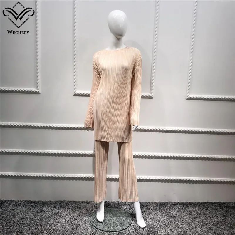khaki Wechery полосатый abaya набор для женщин jilbaw турецкая исламская одежда Черный Фиолетовый Зеленый Серый Плюс Размер Топы Брюки - Цвет: khaki