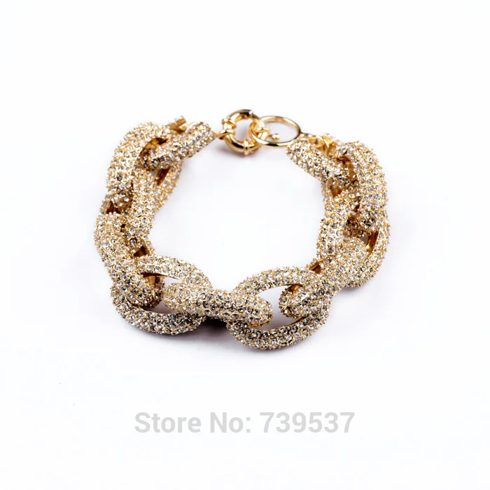 Новый дизайн крутой Большой браслет ручной работы со сверкающим стеклом русский