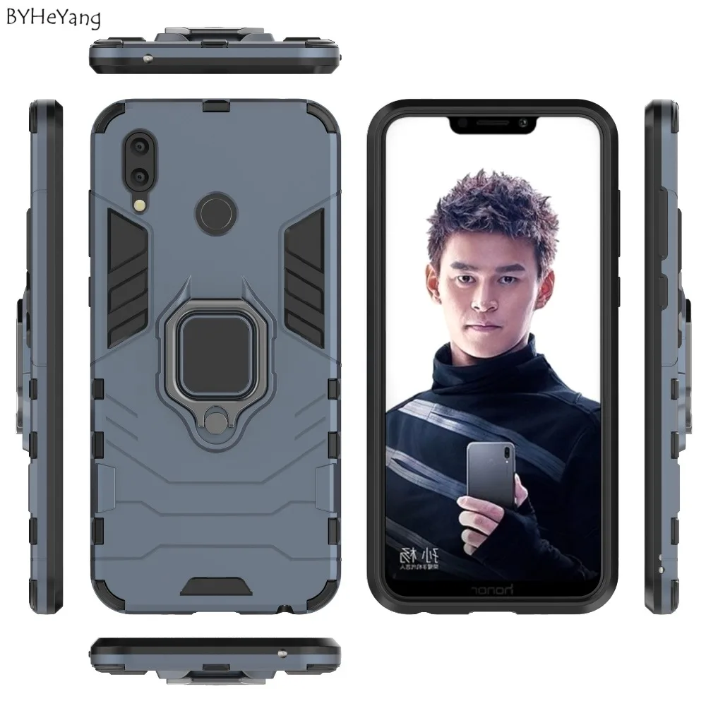 BYHeYang For Huawei Honor Play case Car Holder Stand Magnetic Bracket Cover Ring Bumper Back On Skin | Мобильные телефоны и