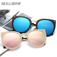 hailladtop cat eye brand designer female vintage oval uv400 oversize cat eye driving sun glasses with box new brand designer