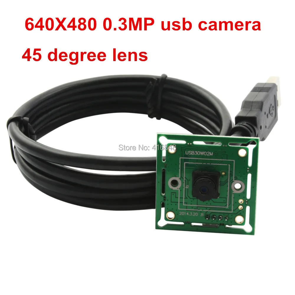 Usb модуль камеры 640X480 MJPEG 60fps M7 45 градусов Объектив 32*32 мм плата 480P VGA видео CMOS OV7725 usb