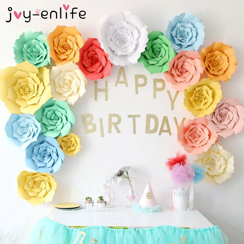 Joy-enlife 1 шт. 30/40 см DIY Бумага цветы фон Декор дети День рождения Свадебная вечеринка девичник дома комната Декор поставки искусственные цветы