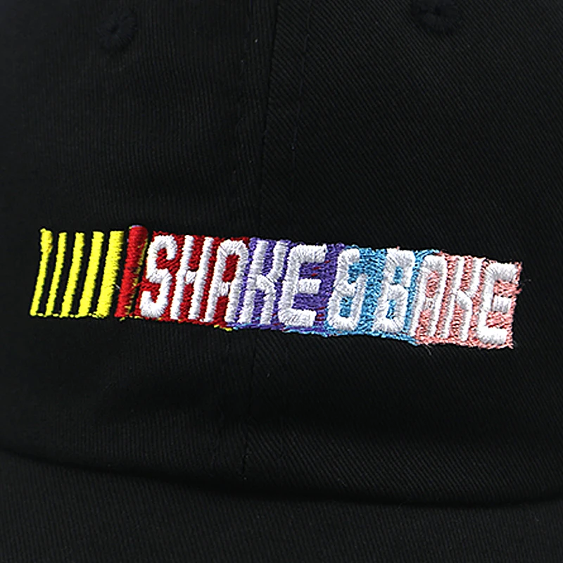 Бейсболка SHAKE &amp BAKE из 100% хлопка регулируемая Черная кепка в стиле хип-хоп для