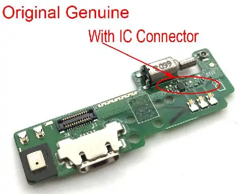 Original with IC Для Sony Xperia E5 f3311 f3313 Зарядное устройство Док-станция зарядный порт USB Соединительная плата гибкий кабель лента с вибратор для замены - Цвет: Original with IC