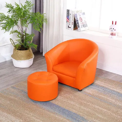 Orange Sofa stool Детский диван детский мини-ленивый диван стул одиночный прекрасный стул для девочки, детский диван для детского сада - Цвет: Orange Sofa stool