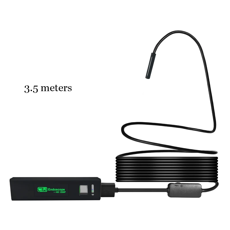 HD 1200P Wifi эндоскоп камера 2 m/5 m/10 m полу-жесткий кабель IP68 Водонепроницаемый Бороскоп Инспекционная камера для Android/iOS Телефон