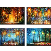 100 hand painted knife landscape oil painting hang paintings modern street view picture for room decor pictures canvas painting