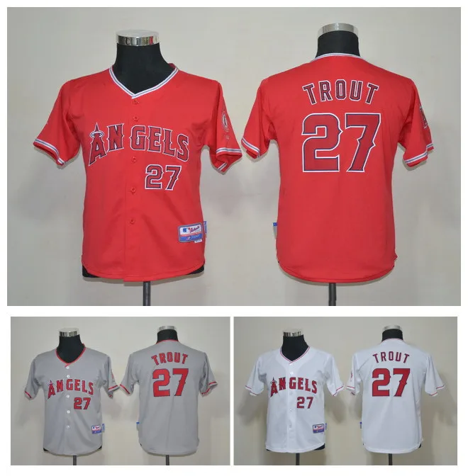 Cheap Baseball Jersey Shirts Youth Los Angeles Angels Jersey #27