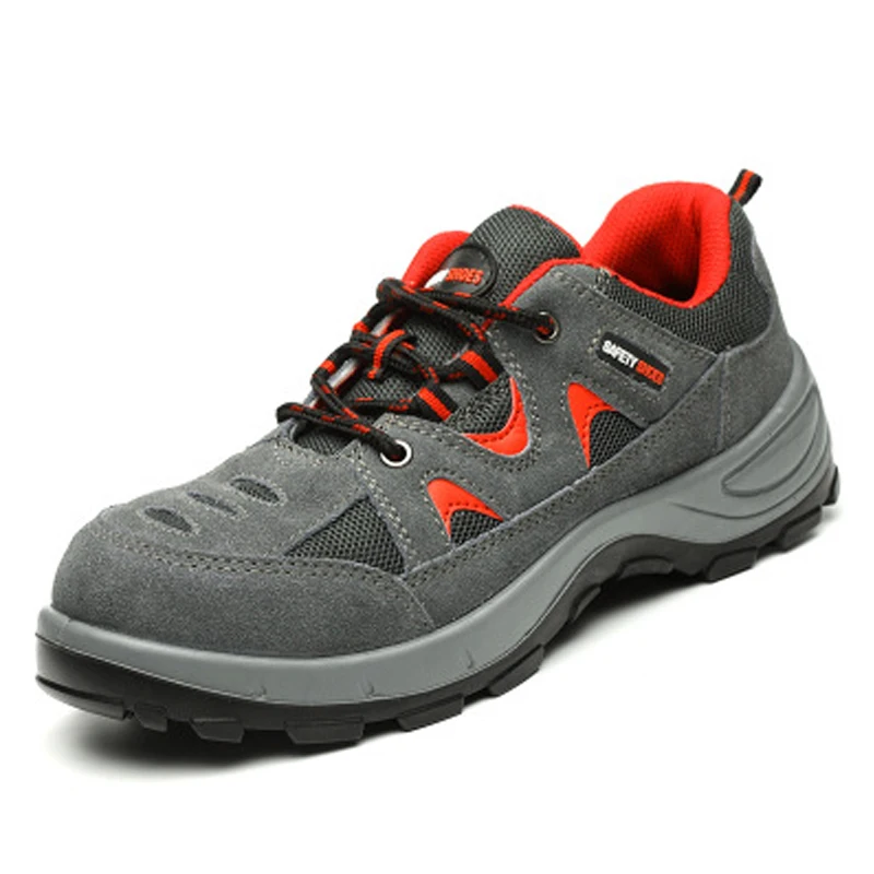 Летняя дышащая замшевая кожаная Рабочая обувь против разбивания для ремонта