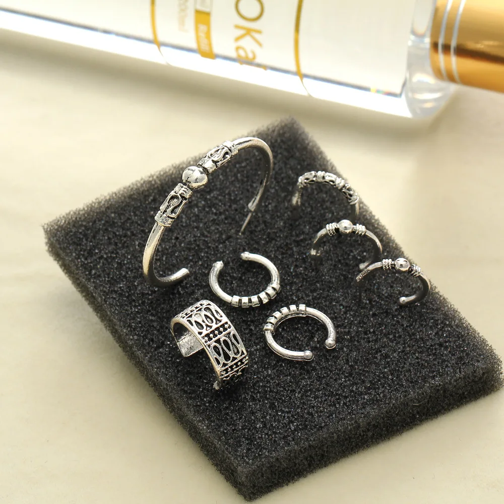 70 шт./компл. большие маленькие круглые серьги-кольца набор серег-петель античного