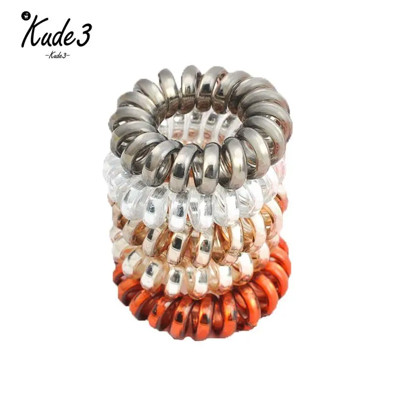 Разноцветные эластичные резинки для волос спиральная форма конский хвост