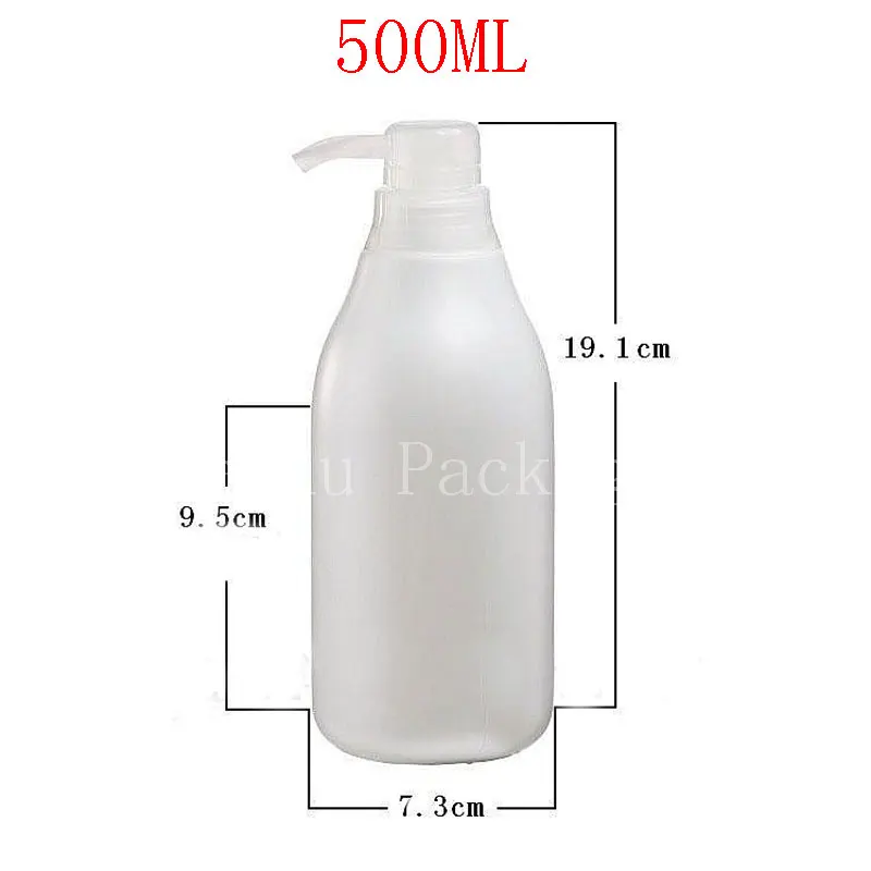 Wholesale 500ml White Plastic Bottle, 500cc Shampoo/ Bath Lotion Bottle Pressing, Comestic Packaging Container