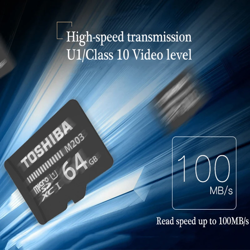 Карта Micro SD TOSHIBA M203 карта флэш памяти на 16 ГБ 32 SDHC 64 128 SDXC U1 класс 10 TF/SD памяти|Карты