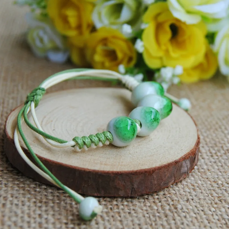New Original vintage Ceramics beads Girls Bracelet Good Lucky cute Lover Lovers Jewelry Women Gift | Украшения и аксессуары