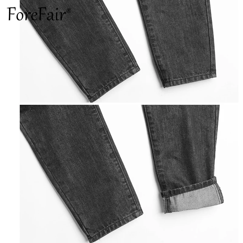 

Forefair Black Brief BF Style Jeans Women Straight Denim Pants 2017 Vintage Jeans Woman High Waist Casual Basic Jeans