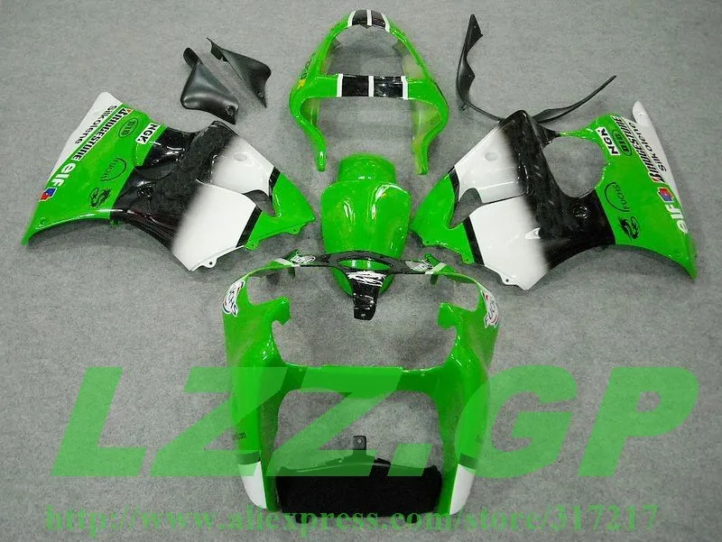 

green white black fairing kit FOR KAWASAKI NINJA ZX9R 00-03 ZX 9R 00 01 02 03 ZX-9R 9 R 2000 2001 2000-2003 fairings LZZGP