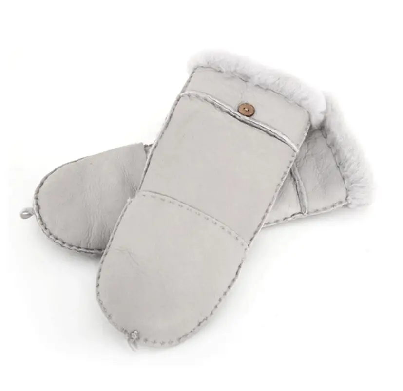 2019 зимние теплые женские перчатки из натурального козьего меха Женские варежки