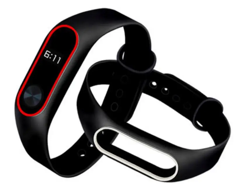 Цветной браслет mi Band 2, силиконовый ремешок, двойной цветной сменный ремешок для часов, ремешок для Xiaomi mi, 2 браслета