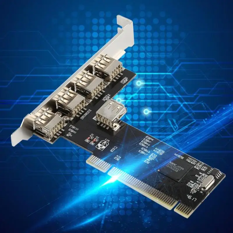 4 портовый PCI E на USB 2 0 концентратор Express Расширительная карта адаптер быстрая