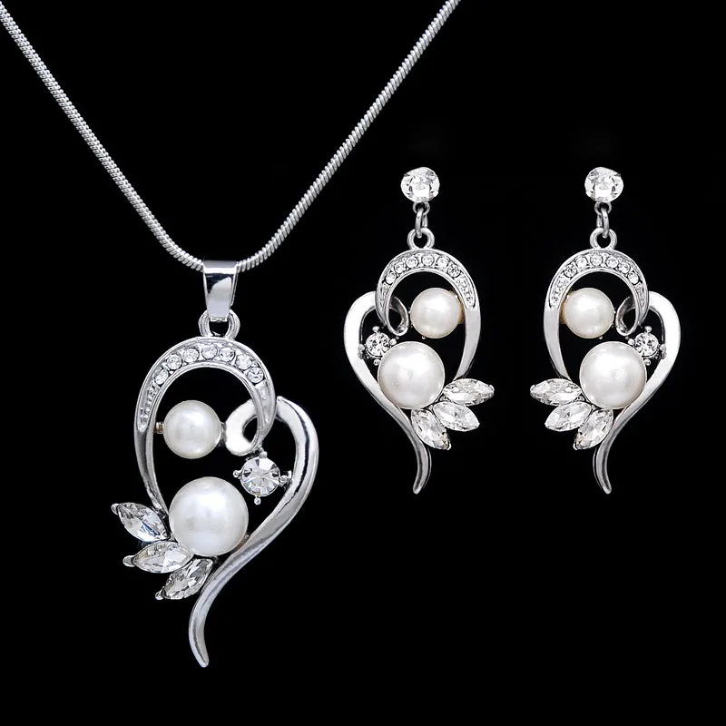 Женский комплект ювелирных изделий из искусственного жемчуга свадебные