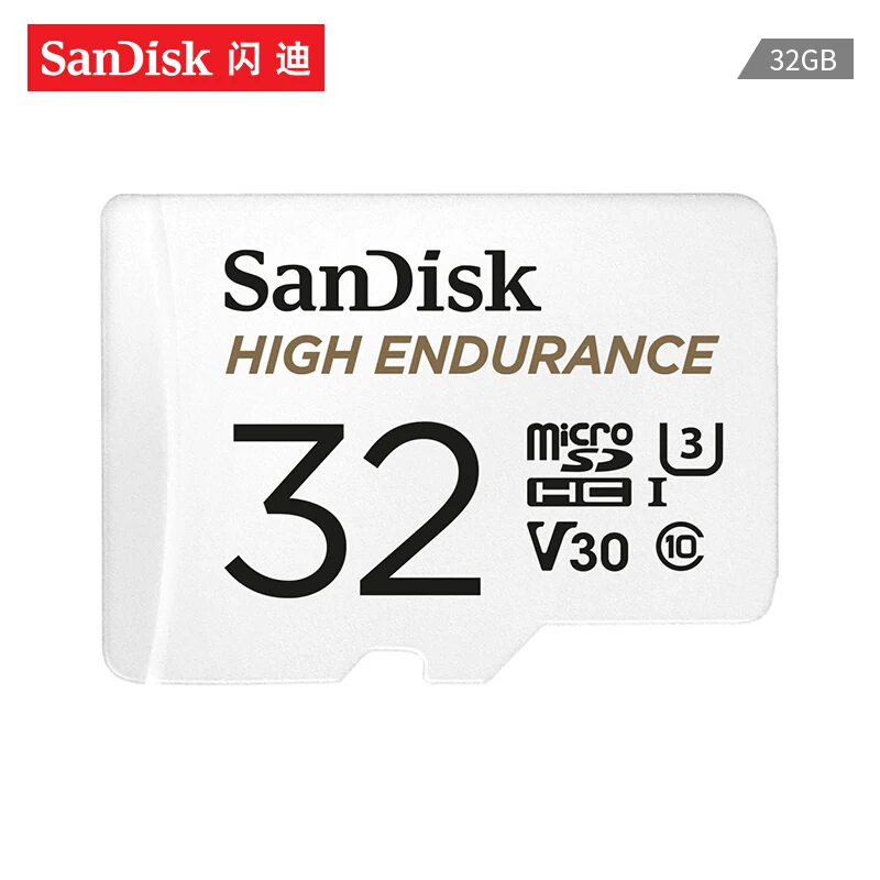 32 Гб Карта памяти SanDisk высокая выносливость видео мониторинг 32 Гб 64 Гб MicroSD карта SDHC/SDXC класс 10 U3 V30 TF карта для видео мониторинга - Емкость: 32 Гб