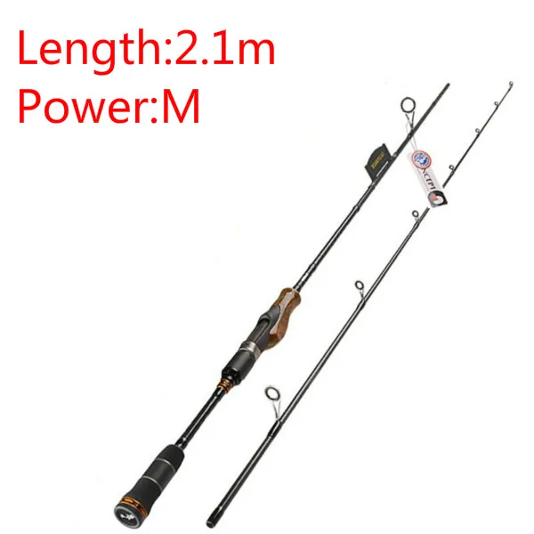 Красный 1,98 м, 2,1 м, 2,4 м спиннинговая Удочка 2 секции ML/m/MH power Wood Root Hand IM8 углеродная Приманка Удочка Vara De Pesca Olta Vara - Цвет: Красный
