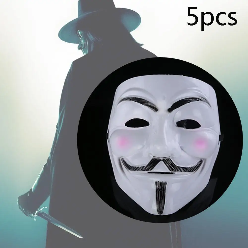 5 шт Лидер продаж вечерние маски V значит вендетта Анонимные Маска Гая Фокса