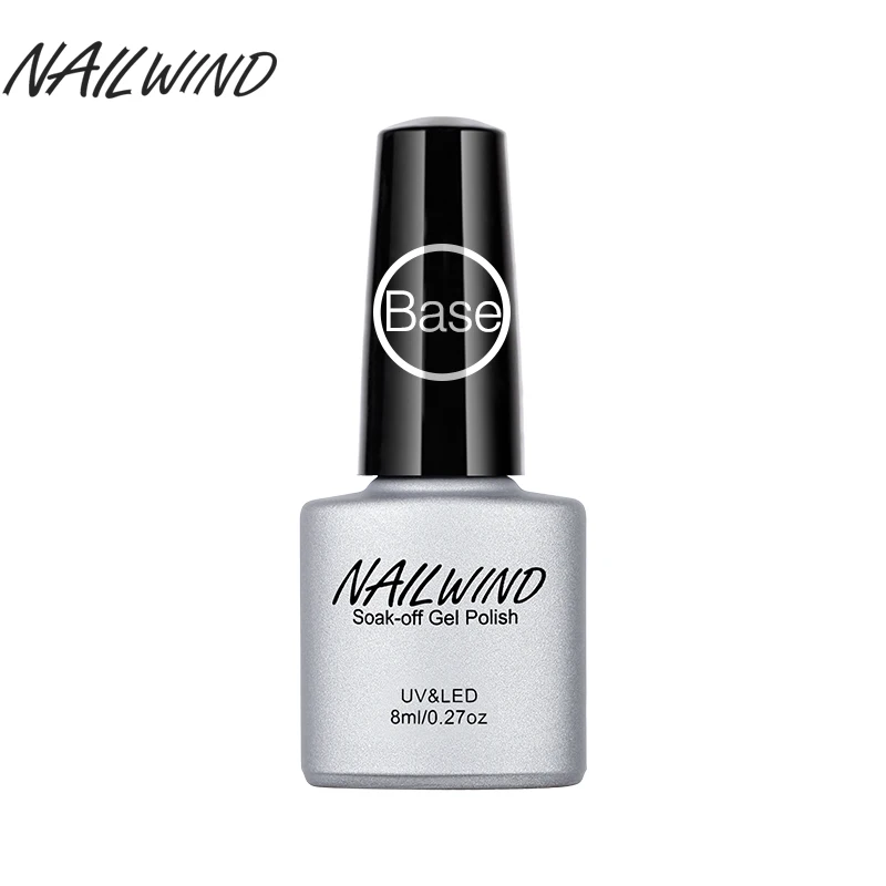 Длинное прочное верх покрытие NAILWIND 8 мл Базовое блестящее набор для маникюра