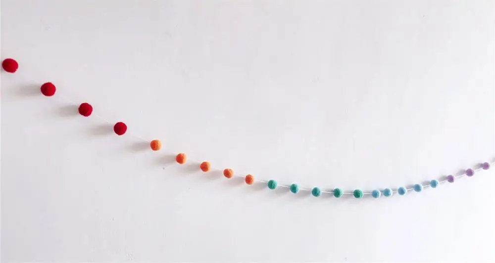 Rainbow 2,0 м DIY украшение детской комнаты Макарон цвет волос декор из воздушных шаров баннер бамперы для постельных принадлежностей дети украшение для комнаты девочки дети партии флаги - Цвет: Rainbow