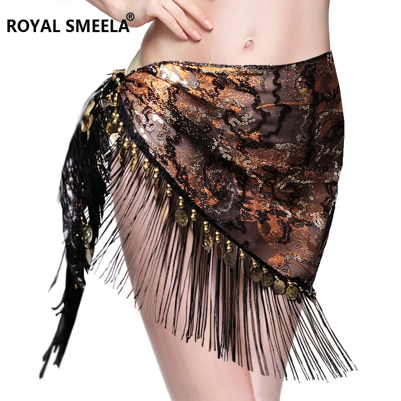 

Embroidery Egypt belly dance hip scarf tassels Hip Scarves Tribal Belly dancing Belt Sexy sequin belly dance costume wear 9758