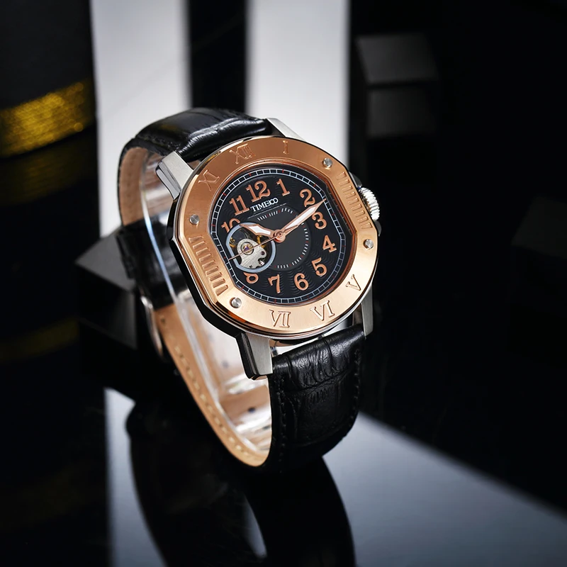 новый Time100 крутой Винтаж Мужские Часы Механические часы Автоматические с