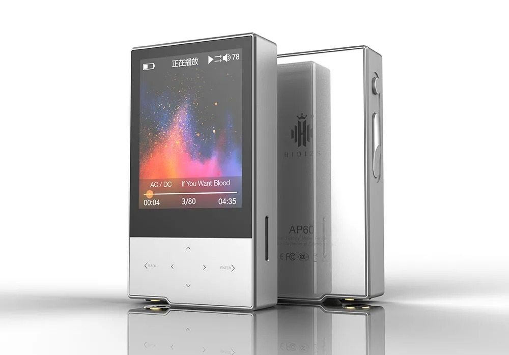 Белый Hidyzs AP60 новая версия AP60II HiFi портативный Bluetooth 4,0 Apt-x DSD USB DAC FLAC MP3 музыкальный плеер AKM4452VN MAX97220A AP60 II - Цвет: Белый