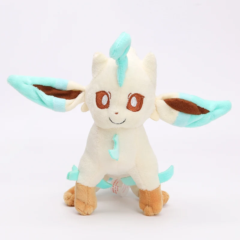9 стильных карманных Eevee Espeon плюшевых Umbreon Glaceon Vaporeon Flareon Jolteon чучела животных плюшевые куклы рождественские подарки 17-24 см - Цвет: Leafeon