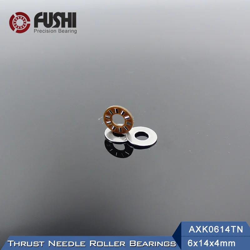 Упорный игольчатый роликовый подшипник AXK0614TN + 2AS с двумя шайбами AS0614 6*14*4 мм (10 шт.)