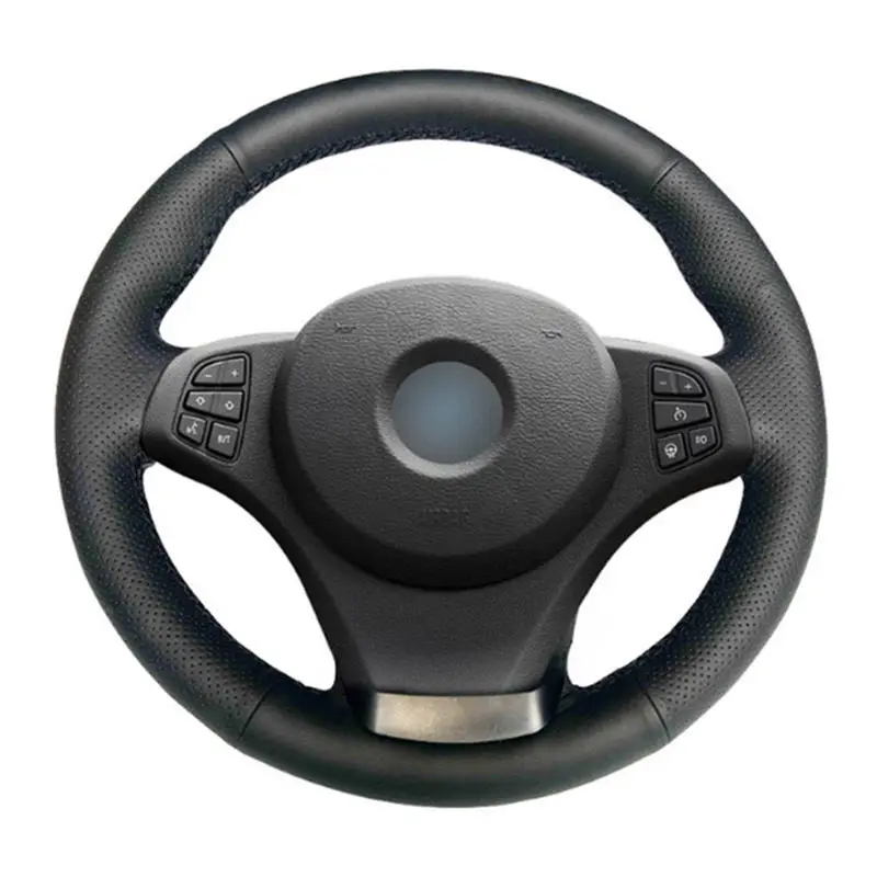 

DIY Sewing-on PU Leather Steering Wheel Cover Exact Fit For BMW E83 X3 E53 X5